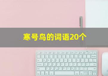 寒号鸟的词语20个