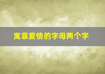 寓意爱情的字母两个字