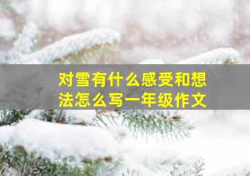 对雪有什么感受和想法怎么写一年级作文