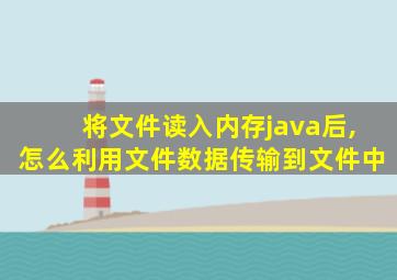 将文件读入内存java后,怎么利用文件数据传输到文件中