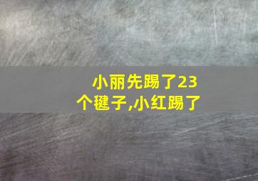 小丽先踢了23个毽子,小红踢了