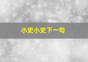 小史小史下一句