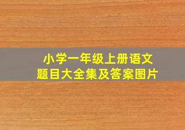 小学一年级上册语文题目大全集及答案图片