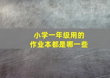 小学一年级用的作业本都是哪一些