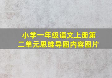 小学一年级语文上册第二单元思维导图内容图片