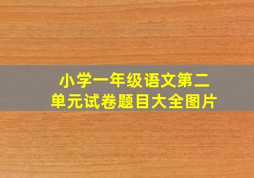 小学一年级语文第二单元试卷题目大全图片