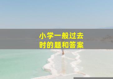 小学一般过去时的题和答案