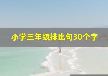 小学三年级排比句30个字