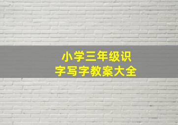 小学三年级识字写字教案大全