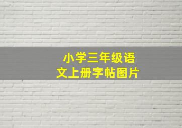 小学三年级语文上册字帖图片