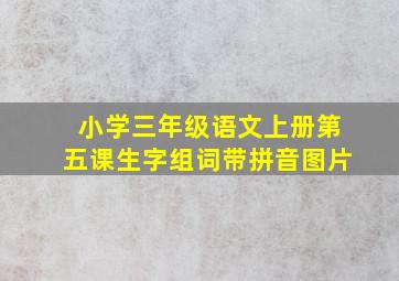 小学三年级语文上册第五课生字组词带拼音图片