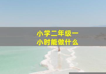 小学二年级一小时能做什么