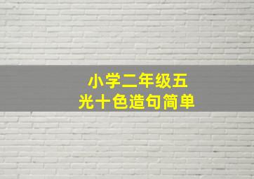 小学二年级五光十色造句简单