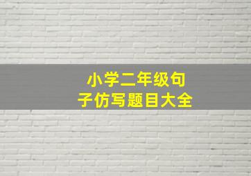 小学二年级句子仿写题目大全