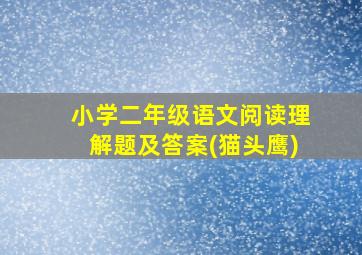 小学二年级语文阅读理解题及答案(猫头鹰)