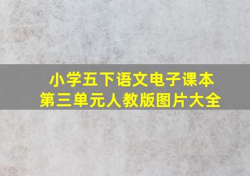 小学五下语文电子课本第三单元人教版图片大全