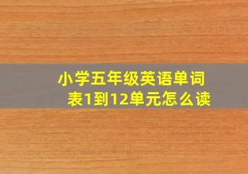 小学五年级英语单词表1到12单元怎么读