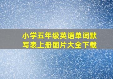 小学五年级英语单词默写表上册图片大全下载