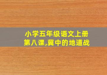 小学五年级语文上册第八课,冀中的地道战