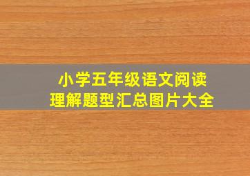 小学五年级语文阅读理解题型汇总图片大全