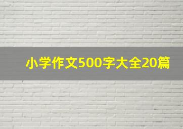 小学作文500字大全20篇