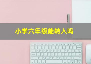 小学六年级能转入吗