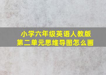 小学六年级英语人教版第二单元思维导图怎么画