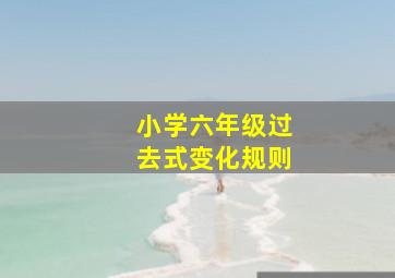 小学六年级过去式变化规则