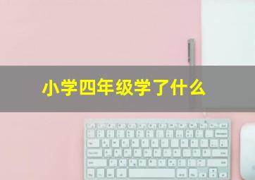 小学四年级学了什么