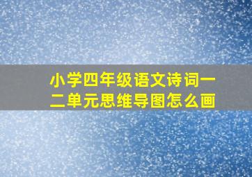 小学四年级语文诗词一二单元思维导图怎么画