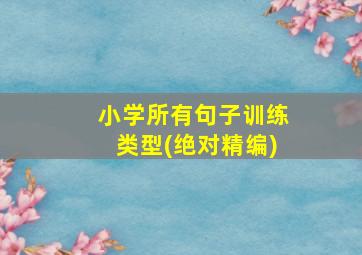 小学所有句子训练类型(绝对精编)