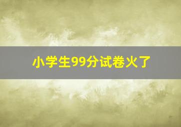 小学生99分试卷火了