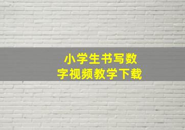 小学生书写数字视频教学下载