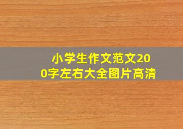 小学生作文范文200字左右大全图片高清