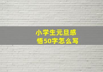 小学生元旦感悟50字怎么写