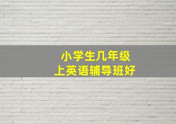 小学生几年级上英语辅导班好