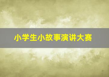 小学生小故事演讲大赛