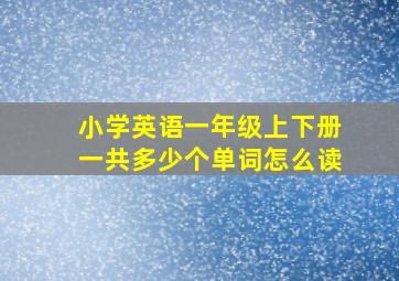 小学英语一年级上下册一共多少个单词怎么读