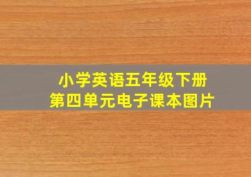 小学英语五年级下册第四单元电子课本图片