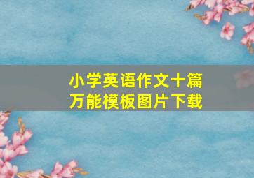 小学英语作文十篇万能模板图片下载