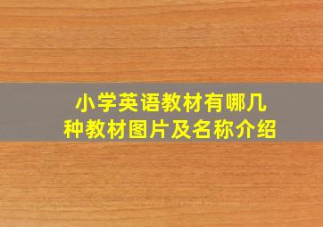 小学英语教材有哪几种教材图片及名称介绍