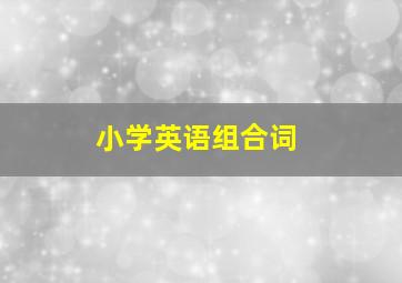 小学英语组合词