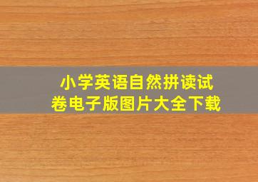 小学英语自然拼读试卷电子版图片大全下载