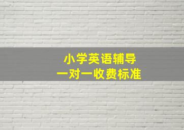 小学英语辅导一对一收费标准