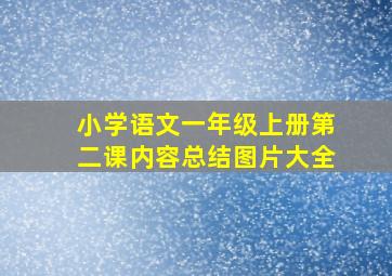 小学语文一年级上册第二课内容总结图片大全