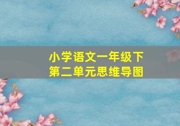 小学语文一年级下第二单元思维导图