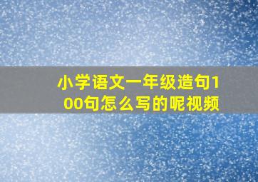 小学语文一年级造句100句怎么写的呢视频