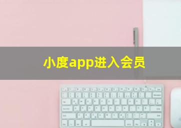 小度app进入会员