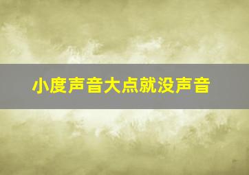 小度声音大点就没声音