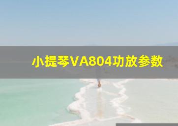 小提琴VA804功放参数